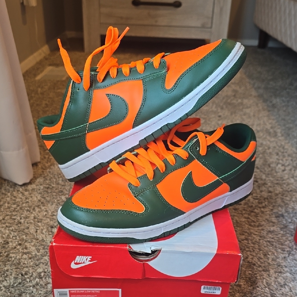 Nike Kids' Green and Orange Sneakers